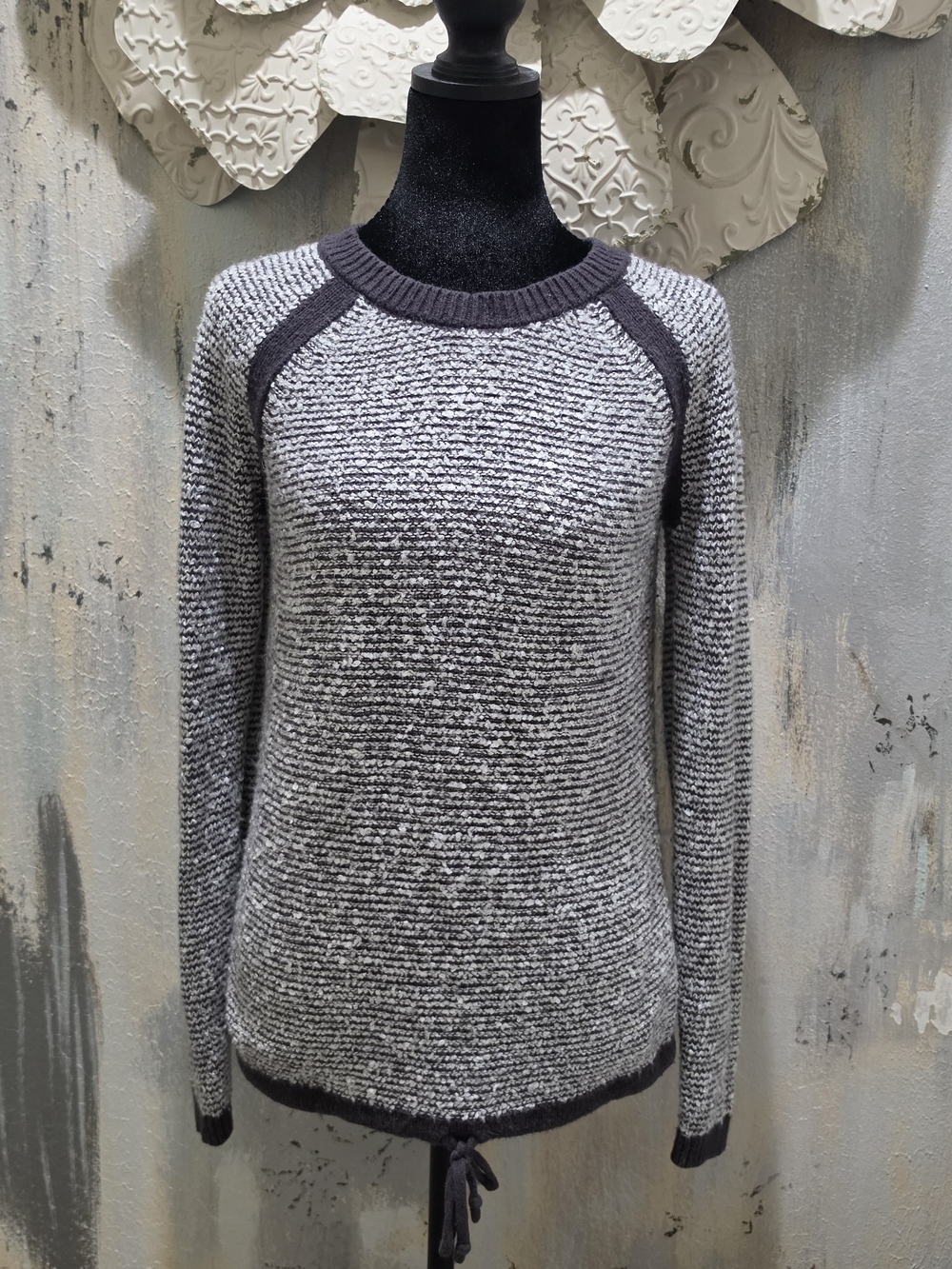 Gray Marled Crewneck Sweater - Women